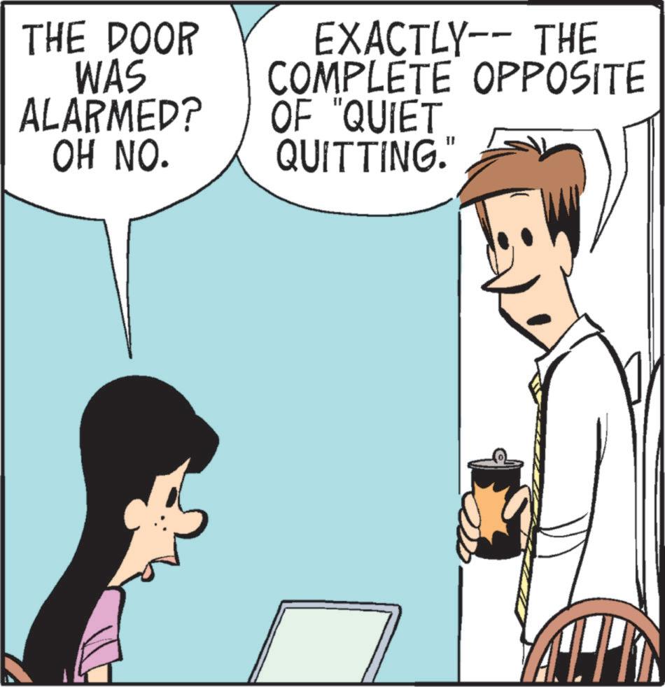 Gesture OCR: THE DOOR WAS ALARMED? OH NO. EXACTLY-- THE COMPLETE OPPOSITE OF "QUIET QUITTING." THE DOOR WAS ALARMED ? OH NO . EXACTLY-- THE COMPLETE OPPOSITE OF " QUIET QUITTING . "