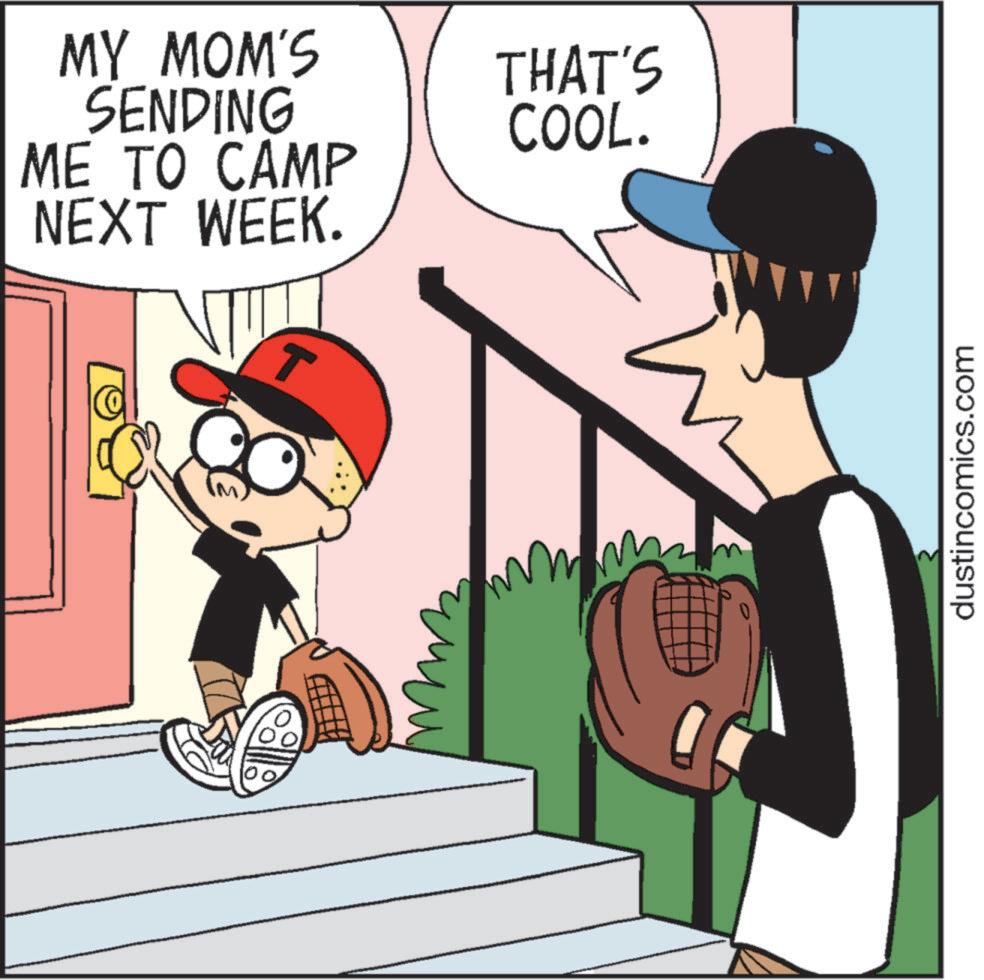 Happy OCR: MY MOM'S SENDING THAT'S COOL. ME TO CAMP NEXT WEEK. T dustincomics.com MY MOM'S SENDING THAT'S COOL . ME TO CAMP NEXT WEEK . T dustincomics.com