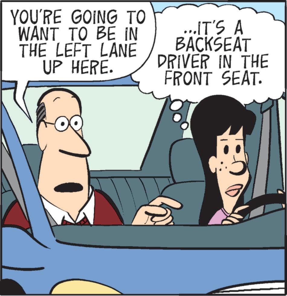 Smile OCR: YOU'RE GOING TO WANT TO BE IN THE LEFT LANE UP HERE. ...IT'S A BACKSEAT DRIVER IN THE FRONT SEAT. YOU'RE GOING TO WANT TO BE IN THE LEFT LANE UP HERE . ... IT'S A BACKSEAT DRIVER IN THE FRONT SEAT .