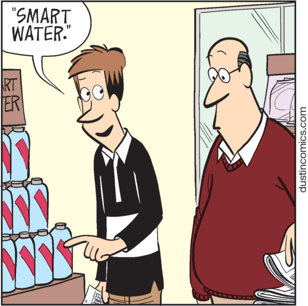 Fictional character OCR: RT ER 10 "SMART WATER." dustincomics.com RT ER 10 " SMART WATER . " dustincomics.com