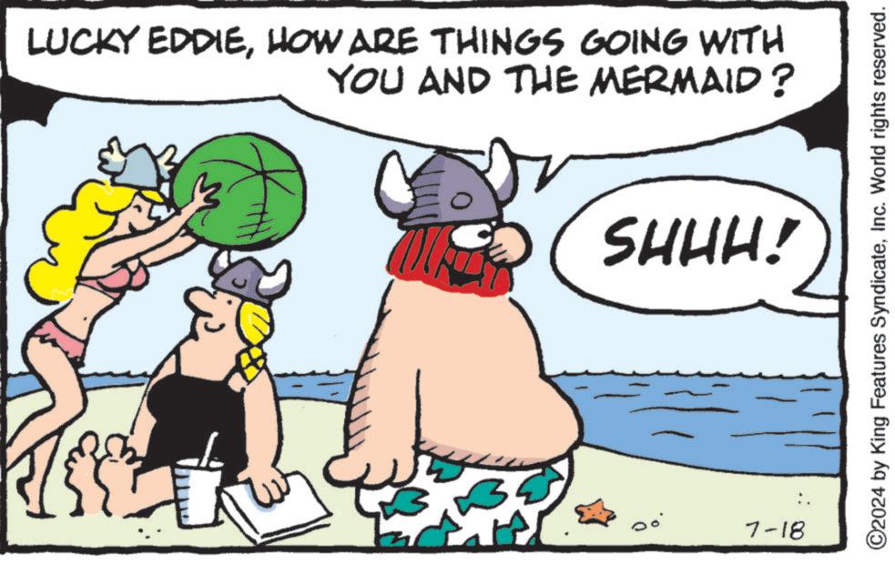 Gesture OCR: LUCKY EDDIEHOW ARE THINGS GOING WITH YOU AND THE MERMAID? SHHH! 3 7-18 ©2024 by King Features SyndicateInc. World rights reserved. LUCKY EDDIEHOW ARE THINGS GOING WITH YOU AND THE MERMAID ? SHHH ! 3 7-18 © 2024 by King Features SyndicateInc. World rights reserved .