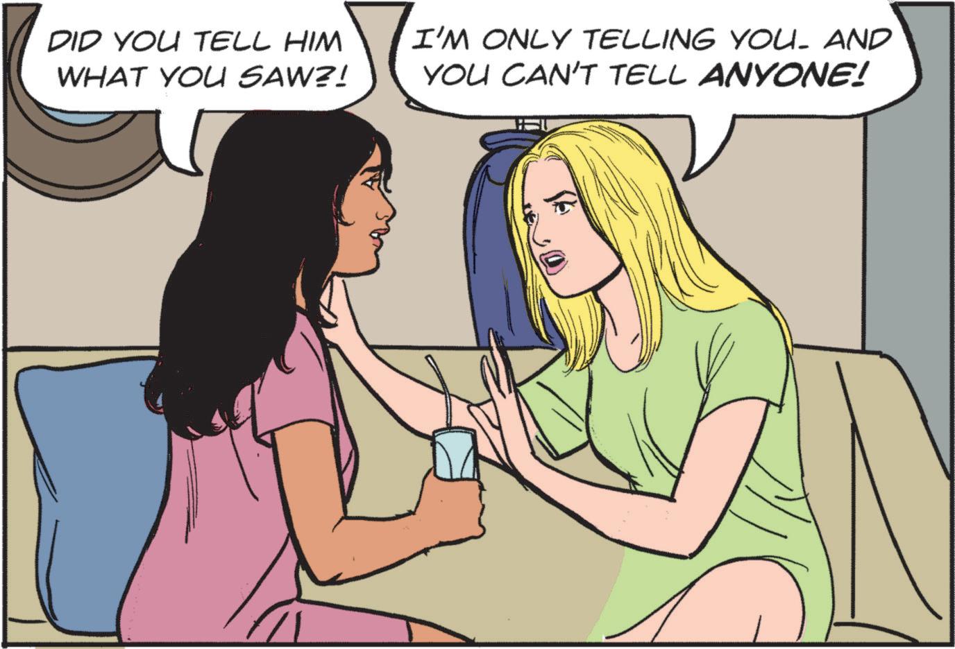 Fun OCR: DID YOU TELL HIM WHAT YOU SAW?! I'M ONLY TELLING YOU. AND YOU CAN'T TELL ANYONE! DID YOU TELL HIM WHAT YOU SAW ?! I'M ONLY TELLING YOU . AND YOU CAN'T TELL ANYONE !