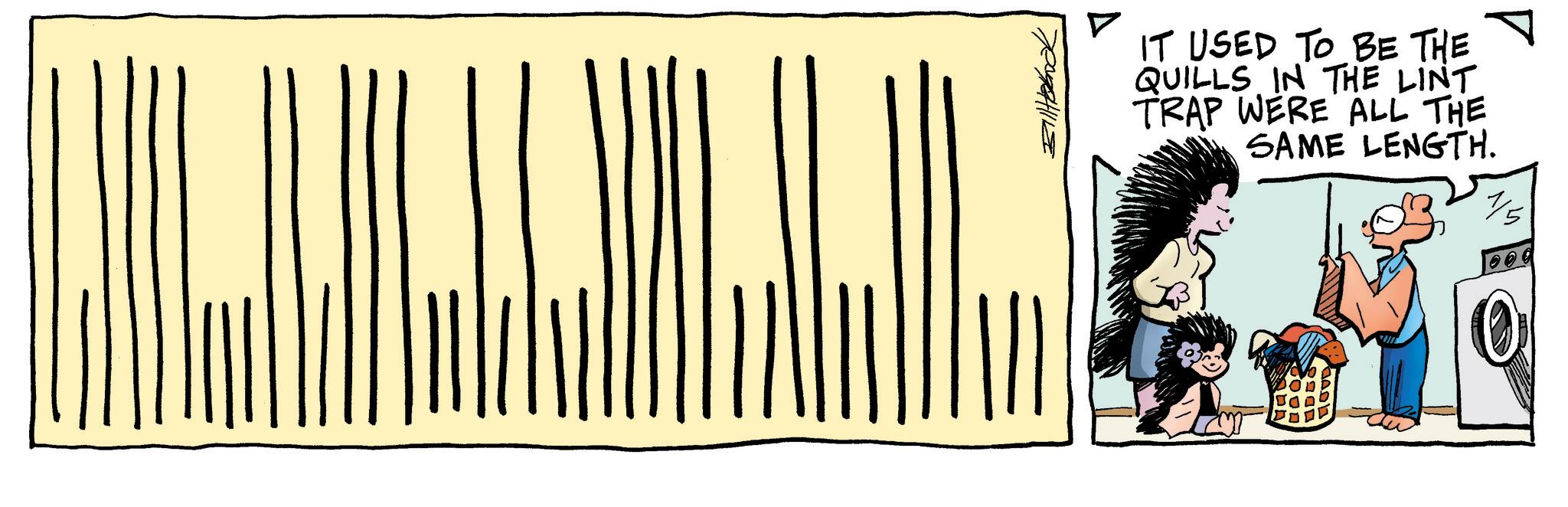 Brand OCR: ? IT USED TO BE THE QUILLS IN THE LINT TRAP WERE ALL THE SAME LENGTH. ??????? 000 ? IT USED TO BE THE QUILLS IN THE LINT TRAP WERE ALL THE SAME LENGTH . ??????? 000