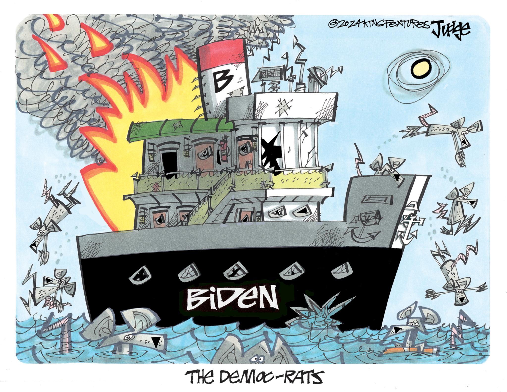 Graphic design OCR: ? M BiDEN 8202AKING FENTURES Judge THE DEMOCRATS ? M BiDEN 8202AKING FENTURES Judge THE DEMOCRATS