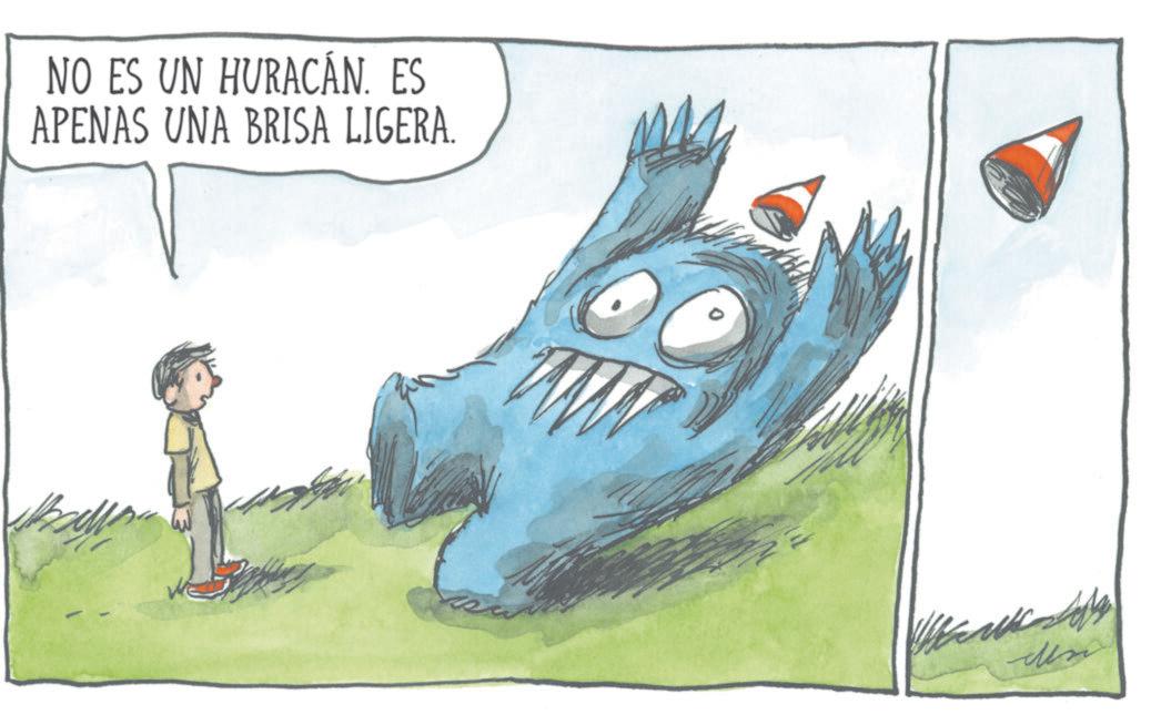 Illustration OCR: NO ES UN HURACÁN. ES APENAS UNA BRISA LIGERA. Balls NO ES UN HURACÁN . ES APENAS UNA BRISA LIGERA . Balls
