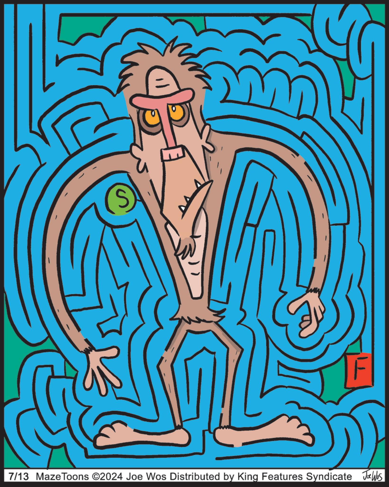 Painting OCR: S 7/13 Maze Toons ©2024 Joe Wos Distributed by King Features Syndicate Joe Was S 7/13 Maze Toons © 2024 Joe Wos Distributed by King Features Syndicate Joe Was