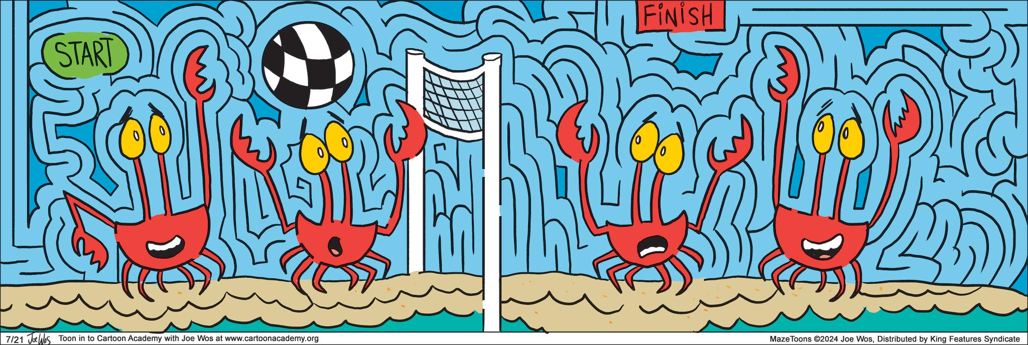 Illustration OCR: FINISH START 7/21 Jules Toon in to Cartoon Academy with Joe Wos at www.cartoonacademy.org Maze Toons ©2024 Joe WosDistributed by King Features Syndicate FINISH START 7/21 Jules Toon in to Cartoon Academy with Joe Wos at www.cartoonacademy.org Maze Toons © 2024 Joe WosDistributed by King Features Syndicate
