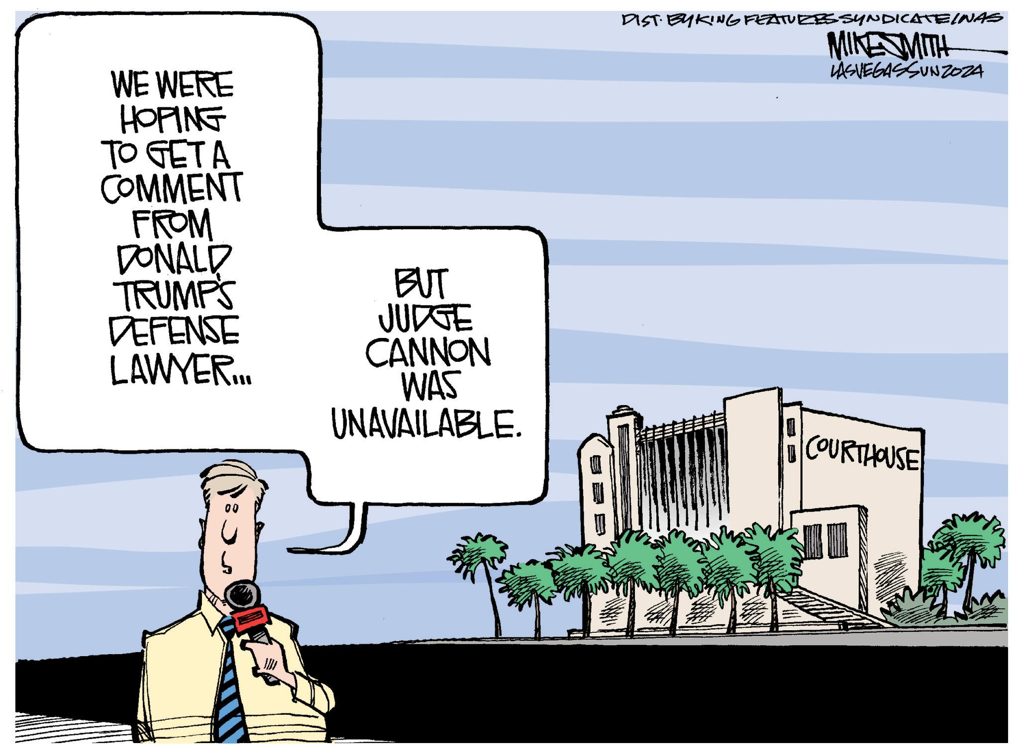 Urban design OCR: WE WERE HOPING TO GETA COMMENT FROM DIST. BYKING FEATURES SYNDICATEINAS MIKE MITH LASVEGASSUNZOZA DONALD TRUMP'S DEFENSE LAWYER.... BUT JUDGE CANNON WAS UNAVAILABLE. COURTHOUSE 00 WE WERE HOPING TO GETA COMMENT FROM DIST . BYKING FEATURES SYNDICATEINAS MIKE MITH LASVEGASSUNZOZA DONALD TRUMP'S DEFENSE LAWYER .... BUT JUDGE CANNON WAS UNAVAILABLE . COURTHOUSE 00