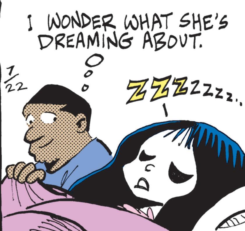 Organism OCR: I WONDER WHAT SHE'S DREAMING ABOUT. 0 ZZZZZzzz.. 22 D ? I WONDER WHAT SHE'S DREAMING ABOUT . 0 ZZZZZzzz .. 22 D ?