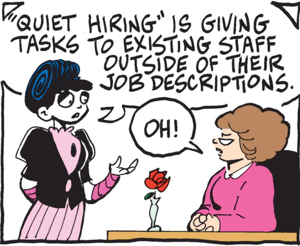 Happy OCR: DIQUIET HIRING" IS GIVING TASKS TO EXISTING STAFF OUTSIDE OF THEIR JOB DESCRIPTIONS. OH! DIQUIET HIRING " IS GIVING TASKS TO EXISTING STAFF OUTSIDE OF THEIR JOB DESCRIPTIONS . OH !