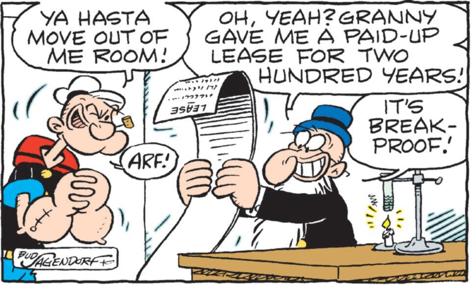 Sharing OCR: YA HASTA MOVE OUT OF ME ROOM! OHYEAH? GRANNY GAVE ME A PAID-UP LEASE FOR TWO HUNDRED YEARS! to ? -1777777 ARF! PUDAGENDORFF IT'S BREAK- PROOF!' ?? YA HASTA MOVE OUT OF ME ROOM ! OHYEAH ? GRANNY GAVE ME A PAID - UP LEASE FOR TWO HUNDRED YEARS ! to ? -1777777 ARF ! PUDAGENDORFF IT'S BREAK- PROOF ! ' ??