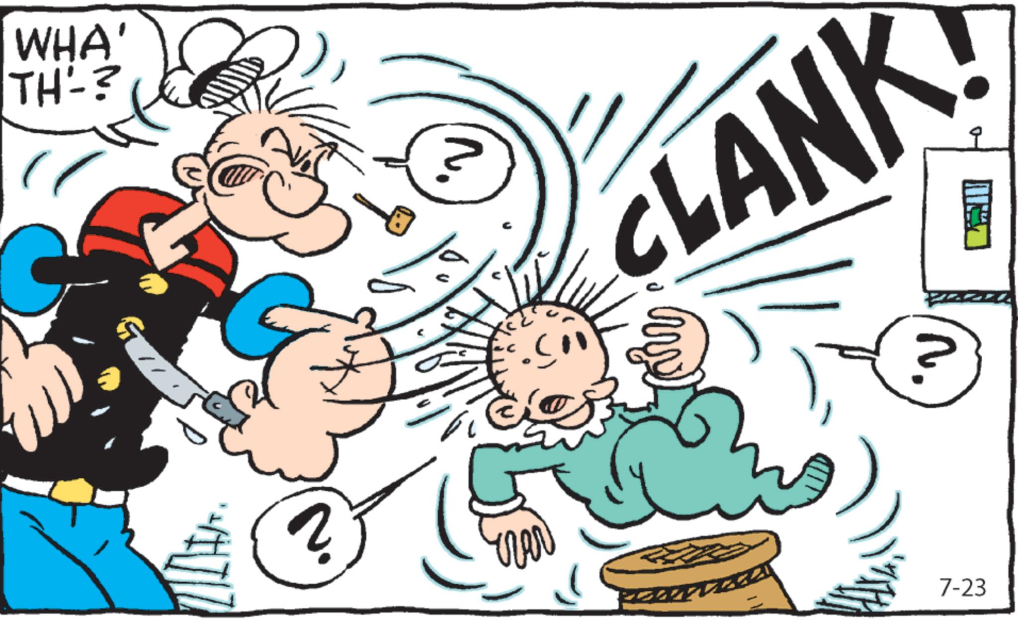 Art OCR: WHA' TH-? G CLANK ? 7-23 WHA ' TH- ? G CLANK ? 7-23