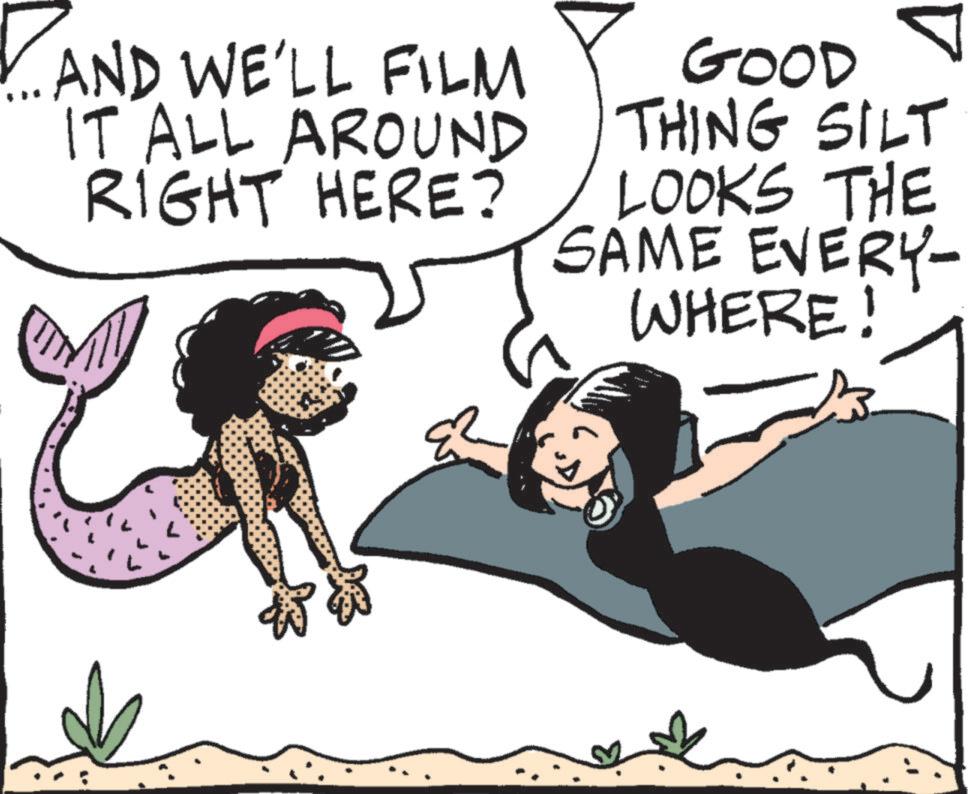 Rectangle OCR: AND WE'LL FILM IT ALL AROUND RIGHT HERE? ?? GOOD THING SILT LOOKS THE SAME EVERY- WHERE! AND WE'LL FILM IT ALL AROUND RIGHT HERE ? ?? GOOD THING SILT LOOKS THE SAME EVERY- WHERE !