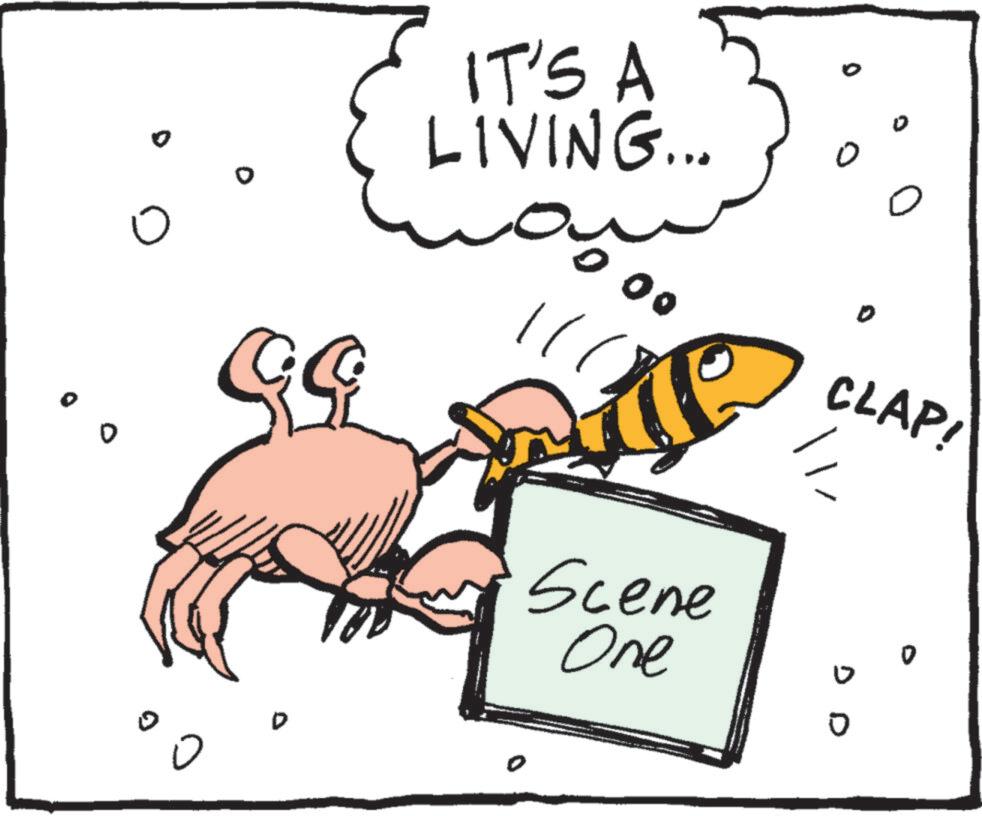Pleased OCR: ? ? IT'S A LIVING... 00 0 D Scene One CLAP! ?? DD ? ? IT'S A LIVING ... 00 0 D Scene One CLAP ! ?? DD