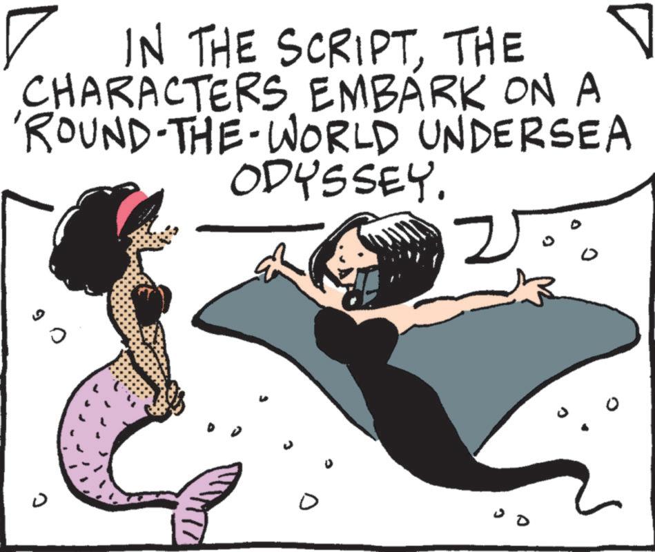 Font OCR: ? IN THE SCRIPTTHE CHARACTERS EMBARK ON A 'ROUND-THE-WORLD UNDERSEA ODYSSEY. 2 0 ?? ? IN THE SCRIPTTHE CHARACTERS EMBARK ON A ' ROUND - THE - WORLD UNDERSEA ODYSSEY . 2 0 ??