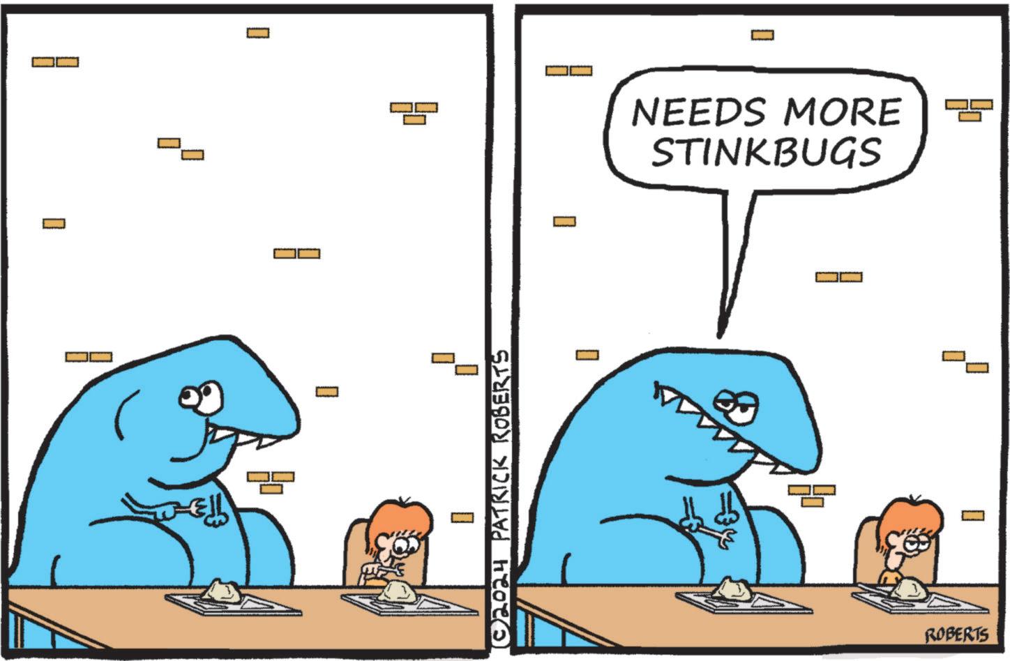 Snout OCR: ? ? ©2024 PATRICK ROBERTS NEEDS MORE STINKBUGS ROBERTS ? ? © 2024 PATRICK ROBERTS NEEDS MORE STINKBUGS ROBERTS