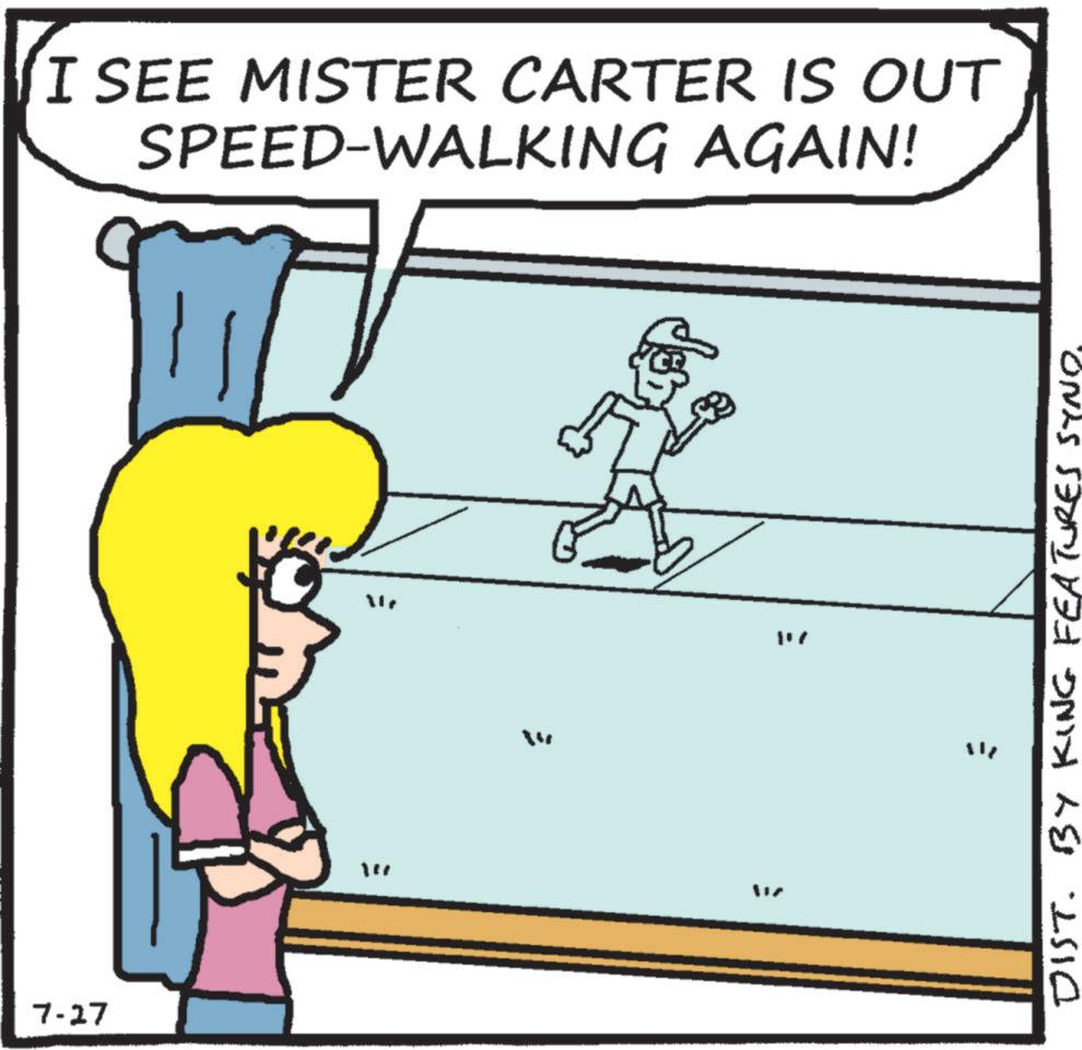Slope OCR: 7-27 I SEE MISTER CARTER IS OUT SPEED-WALKING AGAIN! " " !!! DIST. BY KING FEATURES SYNO. 7-27 I SEE MISTER CARTER IS OUT SPEED - WALKING AGAIN ! " " !!! DIST . BY KING FEATURES SYNO .