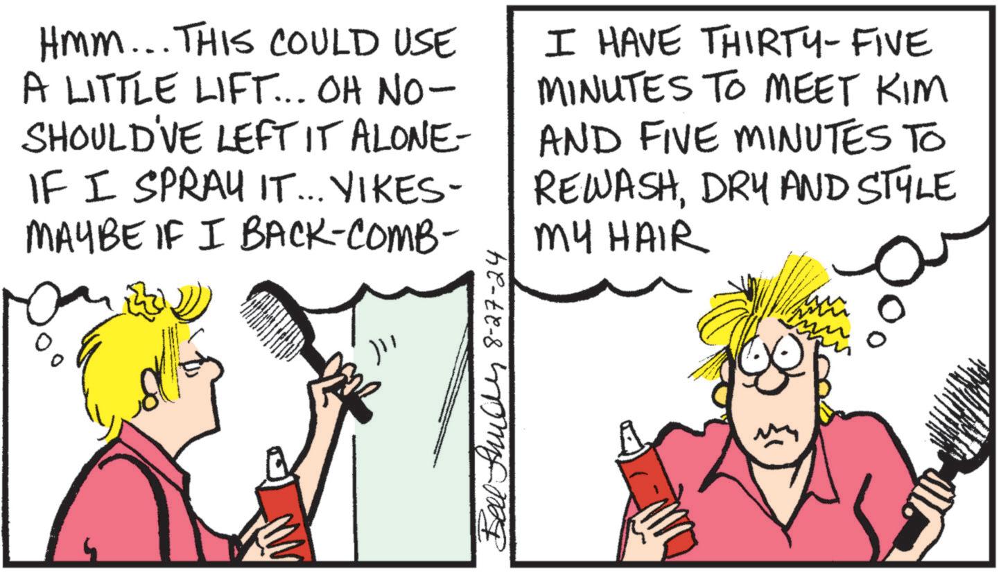 Handwriting OCR: 4231 0 Hmm... THIS COULD USE A LITTLE LIFT... OH NO- SHOULD'VE LEFT IT ALONE- IF I SPRAY IT... VIKES- MAYBE IF I BACK-COMB- I HAVE THIRTY-FIVE MINUTES TO MEET KIM AND FIVE MINUTES TO REWASHDRY AND STYLE MY HAIR ??? ????? 8-27-24 4231 0 Hmm ... THIS COULD USE A LITTLE LIFT ... OH NO- SHOULD'VE LEFT IT ALONE- IF I SPRAY IT ... VIKES- MAYBE IF I BACK - COMB- I HAVE THIRTY - FIVE MINUTES TO MEET KIM AND FIVE MINUTES TO REWASHDRY AND STYLE MY HAIR ??? ????? 8-27-24