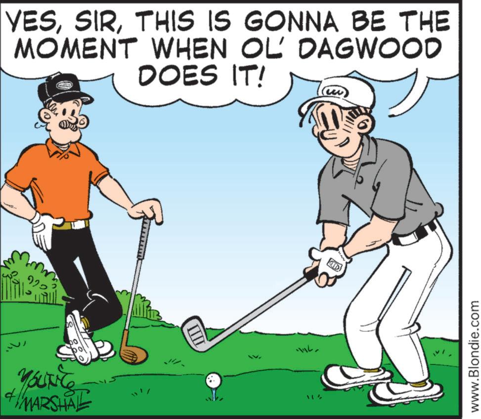 Line OCR: YESTHIS IS GONNA BE THE MOMENT WHEN OL' DAGWOOD DOES IT! ? 722 DO f YOUNG 4 MARSHAL III www.Blondie.com YESTHIS IS GONNA BE THE MOMENT WHEN OL ' DAGWOOD DOES IT ! ? 722 DO f YOUNG 4 MARSHAL III www.Blondie.com