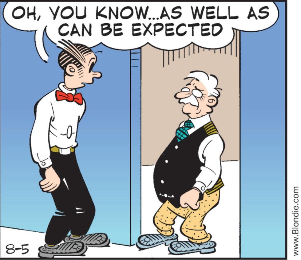 Humour OCR: 8-5 OHYOU KNOW...AS WELL AS CAN BE EXPECTED www.Blondie.com 8-5 OHYOU KNOW ... AS WELL AS CAN BE EXPECTED www.Blondie.com