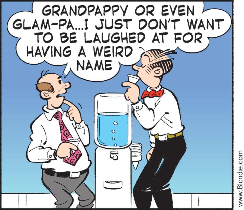 Art OCR: GRANDPAPPY OR EVEN GLAM-PA...I JUST DON'T WANT TO BE LAUGHED AT FOR HAVING A WEIRD NAME 5 ? www.Blondie.com GRANDPAPPY OR EVEN GLAM - PA ... I JUST DON'T WANT TO BE LAUGHED AT FOR HAVING A WEIRD NAME 5 ? www.Blondie.com