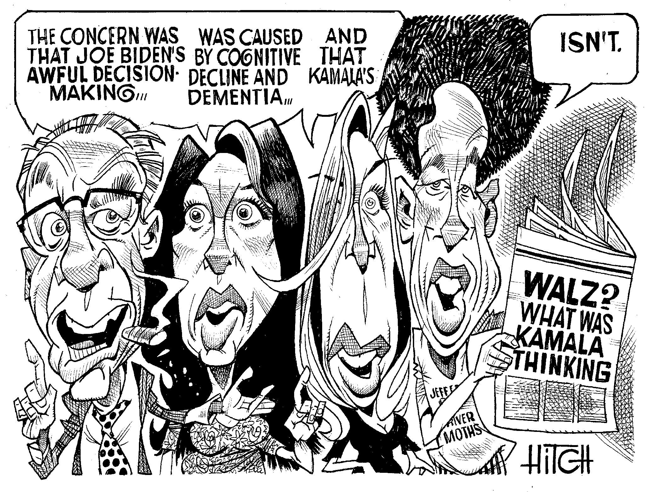Font OCR: THE CONCERN WAS WAS CAUSED AND THAT JOE BIDEN'S BY COGNITIVE THAT AWFUL DECISION- DECLINE AND KAMALA'S MAKING!!! DEMENTIA.III ISN'T. JEFF WALZ? WHAT WAS KAMALA THINKING RIVER MOTHS HiTCH THE CONCERN WAS WAS CAUSED AND THAT JOE BIDEN'S BY COGNITIVE THAT AWFUL DECISION- DECLINE AND KAMALA'S MAKING !!! DEMENTIA.III ISN'T . JEFF WALZ ? WHAT WAS KAMALA THINKING RIVER MOTHS HiTCH