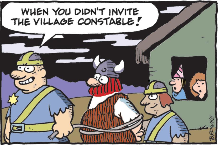 Art OCR: WHEN YOU DIDN'T INVITE THE VILLAGE CONSTABLE! ? BROWNE WHEN YOU DIDN'T INVITE THE VILLAGE CONSTABLE ! ? BROWNE