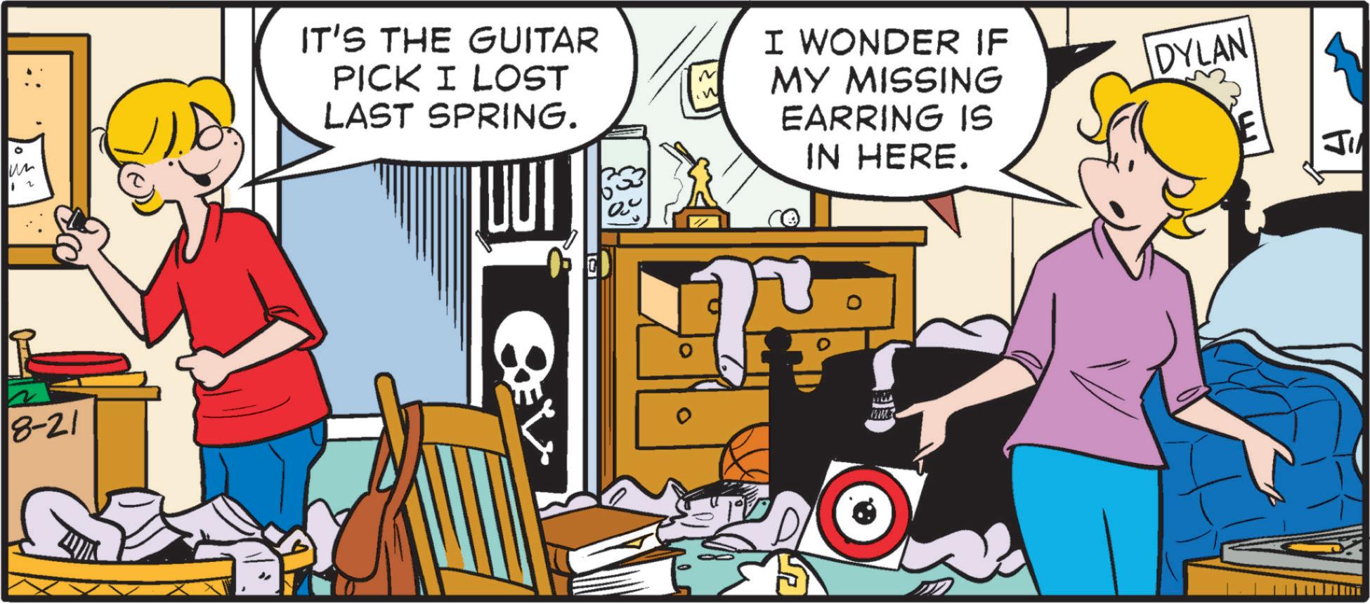 Comics OCR: 0 ?? 1 2 8-21 IT'S THE GUITAR PICK I LOST LAST SPRING. I WONDER IF MY MISSING EARRING IS IN HERE. DYLAN E Ji 0 ?? 1 2 8-21 IT'S THE GUITAR PICK I LOST LAST SPRING . I WONDER IF MY MISSING EARRING IS IN HERE . DYLAN E Ji