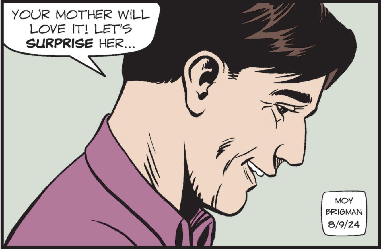 Mouth OCR: YOUR MOTHER WILL LOVE IT! LET'S SURPRISE HER... MOY BRIGMAN 8/9/24 YOUR MOTHER WILL LOVE IT ! LET'S SURPRISE HER ... MOY BRIGMAN 8/9/24
