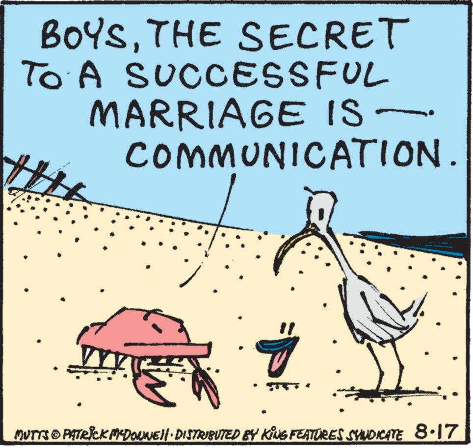 Rectangle OCR: BOYSTHE SECRET To A SUCCESSFUL MARRIAGE IS- COMMUNICATION. ? MUTTS © PATRICK MYDONNELL DISTRIBUTED BY KING FEATURES SYNDICATE 8.17 BOYSTHE SECRET To A SUCCESSFUL MARRIAGE IS- COMMUNICATION . ? MUTTS © PATRICK MYDONNELL DISTRIBUTED BY KING FEATURES SYNDICATE 8.17