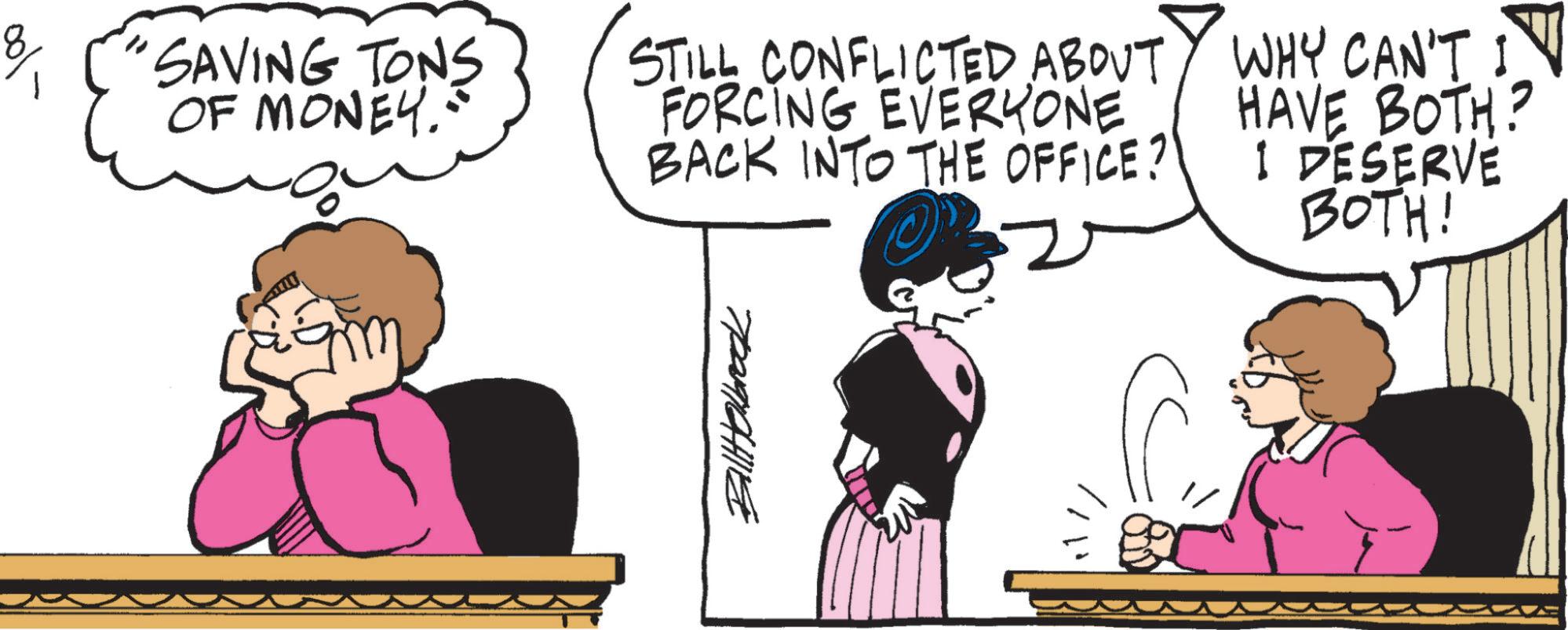 Gesture OCR: SAVING TONS OF MONEY. -% STILL CONFLICTED ABOUT FORCING EVERYONE BACK INTO THE OFFICE? WHY CAN'T IN HAVE BOTH? 1 DESERVE BOTH! BillHolbrook SAVING TONS OF MONEY . - % STILL CONFLICTED ABOUT FORCING EVERYONE BACK INTO THE OFFICE ? WHY CAN'T IN HAVE BOTH ? 1 DESERVE BOTH ! BillHolbrook