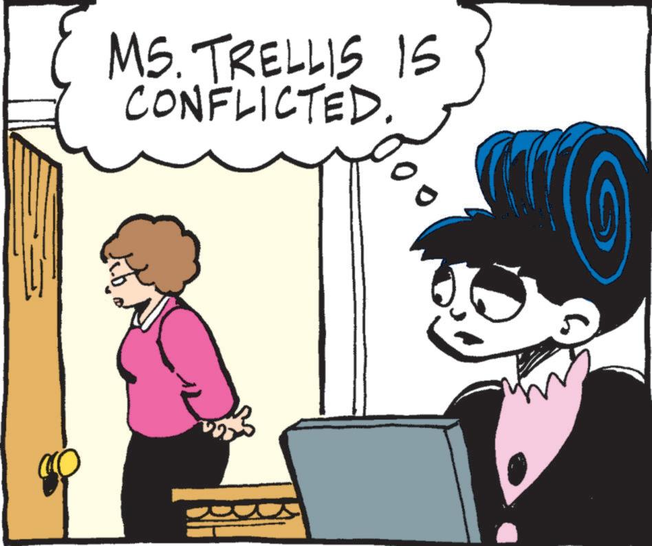 Happy OCR: MS. TRELLIS IS CONFLICTED. MS . TRELLIS IS CONFLICTED .