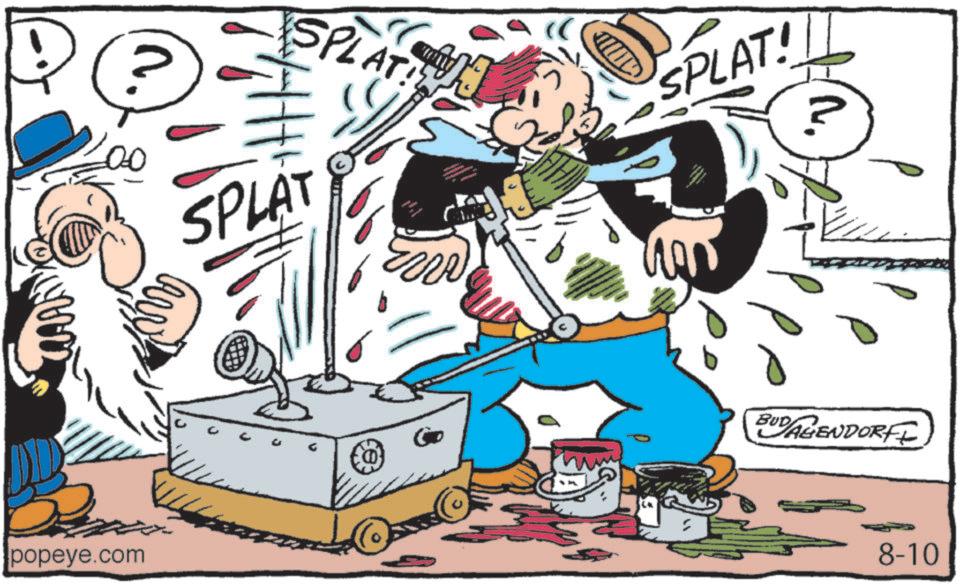 Fictional character OCR: popeye.com SPLAT SPLAT SPLAT! 0 Go BUDAGENDORF 8-10 popeye.com SPLAT SPLAT SPLAT ! 0 Go BUDAGENDORF 8-10