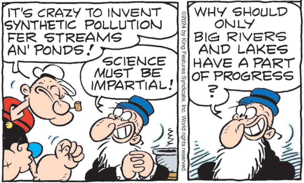 Line OCR: WHY SHOULD ONLY BIG RIVERS AND LAKES HAVE A PART OF PROGRESS ? ©2024 by King Features SyndicateInc. World rights reserved. ?? IT'S CRAZY TO INVENT SYNTHETIC POLLUTION FER STREAMS AN' PONDS! SCIENCE MUST BE IMPARTIAL! WHY SHOULD ONLY BIG RIVERS AND LAKES HAVE A PART OF PROGRESS ? © 2024 by King Features SyndicateInc. World rights reserved . ?? IT'S CRAZY TO INVENT SYNTHETIC POLLUTION FER STREAMS AN ' PONDS ! SCIENCE MUST BE IMPARTIAL !