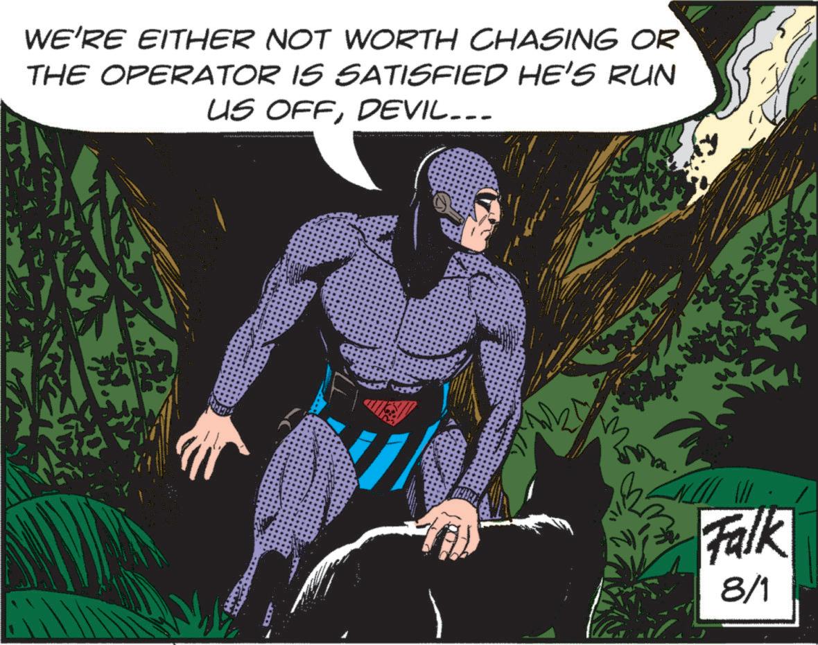 Illustration OCR: WE'RE EITHER NOT WORTH CHASING OR THE OPERATOR IS SATISFIED HE'S RUN US OFFDEVIL... Falk 8/1 WE'RE EITHER NOT WORTH CHASING OR THE OPERATOR IS SATISFIED HE'S RUN US OFFDEVIL ... Falk 8/1