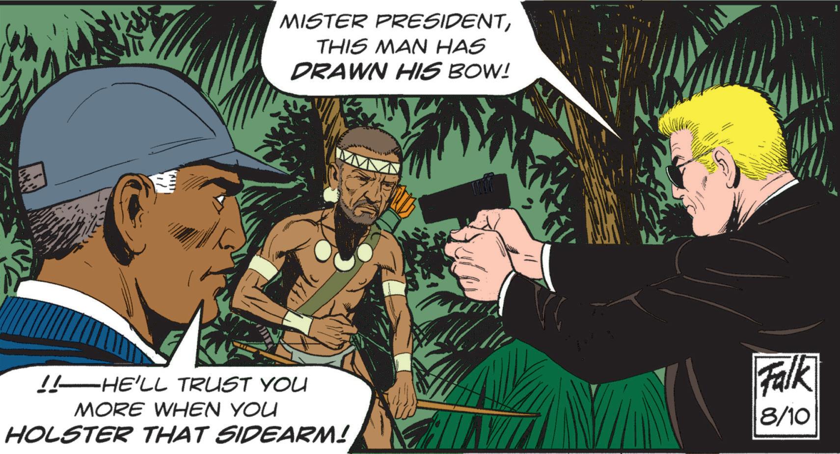 Font OCR: MISTER PRESIDENTTHIS MAN HAS DRAWN HIS BOW! !!HE'LL TRUST YOU MORE WHEN YOU HOLSTER THAT SIDEARM! Falk 8/10 MISTER PRESIDENTTHIS MAN HAS DRAWN HIS BOW ! !! HE'LL TRUST YOU MORE WHEN YOU HOLSTER THAT SIDEARM ! Falk 8/10