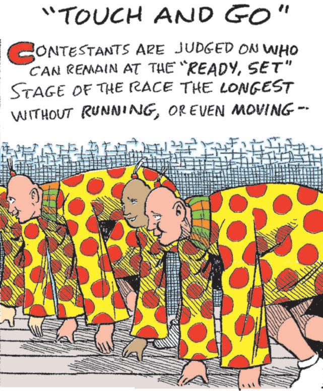 Sharing OCR: "TOUCH AND GO" CONTESTANTS ARE JUDGED ON WHO CAN REMAIN AT THE "READYSET" STAGE OF THE RACE THE LONGEST WITHOUT RUNNINGOR EVEN MOVING- JITE " TOUCH AND GO " CONTESTANTS ARE JUDGED ON WHO CAN REMAIN AT THE " READYSET " STAGE OF THE RACE THE LONGEST WITHOUT RUNNINGOR EVEN MOVING- JITE
