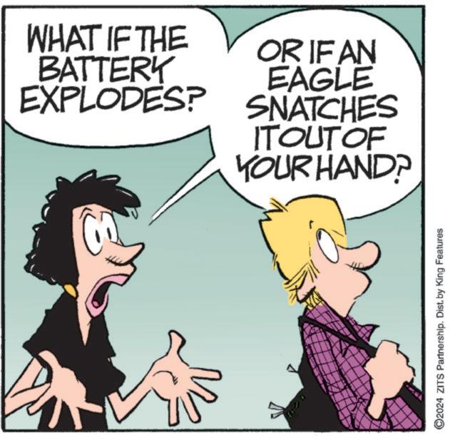 Gesture OCR: WHAT IF THE BATTERY EXPLODES? OR IFAN EAGLE SNATCHES ITOUT OF YOUR HAND? ©2024 ZITS Partnership. Dist. by King Features WHAT IF THE BATTERY EXPLODES ? OR IFAN EAGLE SNATCHES ITOUT OF YOUR HAND ? © 2024 ZITS Partnership . Dist . by King Features