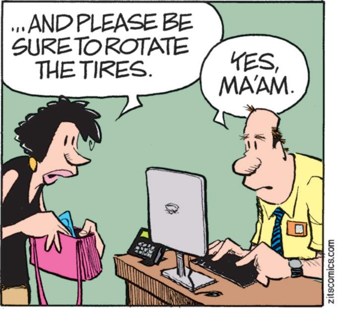 Interaction OCR: ... AND PLEASE BE SURE TO ROTATE THE TIRES. YESMA'AM. zitscomics.com ... AND PLEASE BE SURE TO ROTATE THE TIRES . YESMA'AM . zitscomics.com