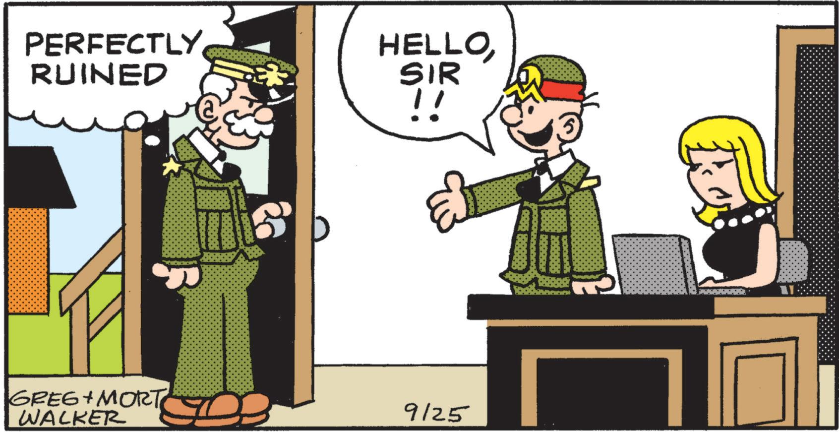 Fictional character OCR: PERFECTLYRUINED HELLO SIR GREG + MORT WALKER B ?? 9125 PERFECTLYRUINED HELLO SIR GREG + MORT WALKER B ?? 9125