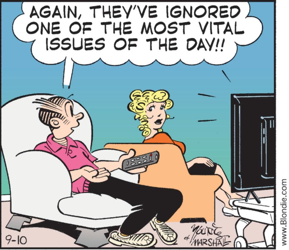 Humour OCR: 9-10 AGAINTHEY'VE IGNORED ONE OF THE MOST VITAL ISSUES OF THE DAY!! THR ??? MARSHAL www.Blondie.com 9-10 AGAINTHEY'VE IGNORED ONE OF THE MOST VITAL ISSUES OF THE DAY !! THR ??? MARSHAL www.Blondie.com