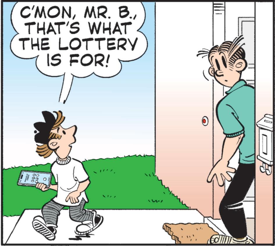 Fiction OCR: C'MONTHAT'S WHAT THE LOTTERY IS FOR! DR C'MONMR . B.THAT'S WHAT THE LOTTERY IS FOR ! DR