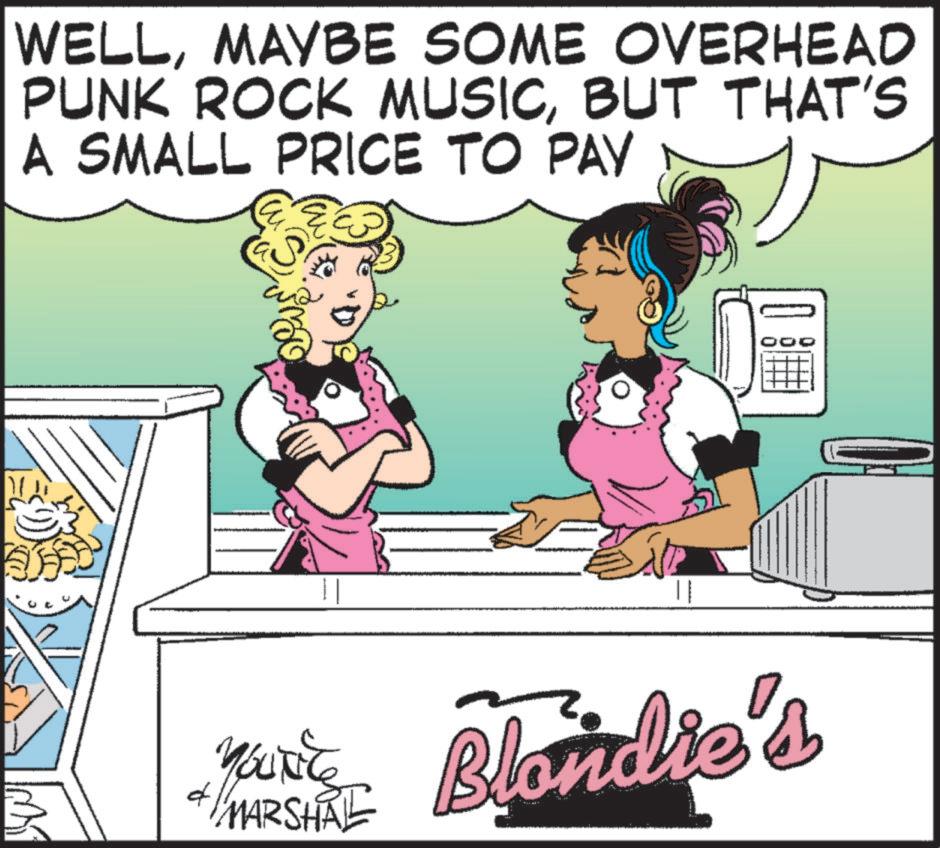 Interaction OCR: WELLMAYBE SOME OVERHEAD PUNK ROCK MUSICBUT THAT'S A SMALL PRICE TO PAY | | MOUNTS Blondie's MARSHAL WELLMAYBE SOME OVERHEAD PUNK ROCK MUSICBUT THAT'S A SMALL PRICE TO PAY | | MOUNTS Blondie's MARSHAL