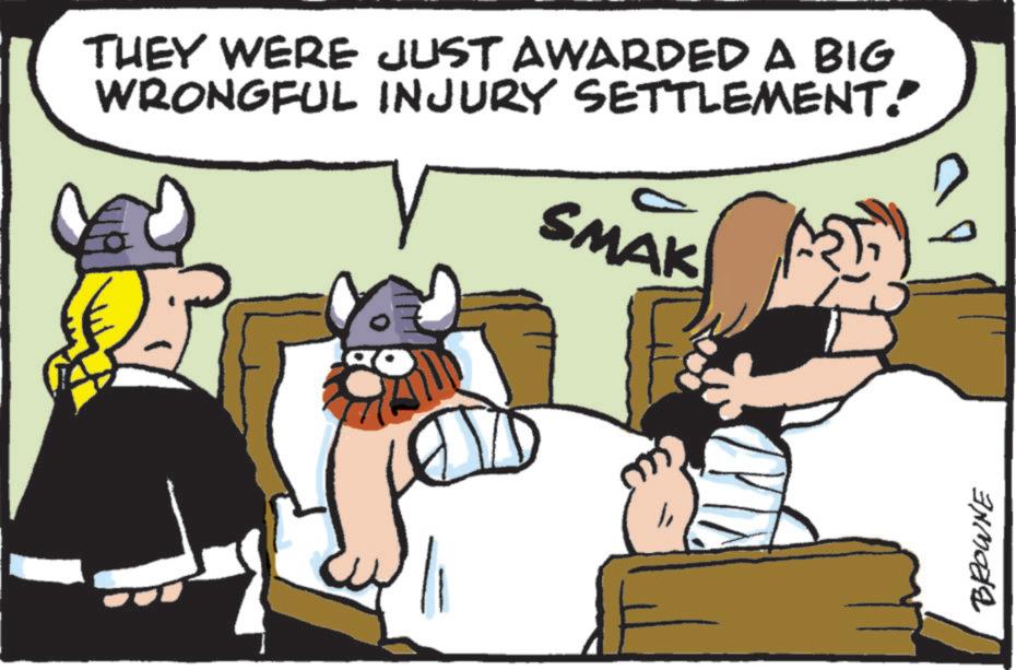 Adaptation OCR: THEY WERE JUST AWARDED A BIG WRONGFUL INJURY SETTLEMENT. SMAK BROWNE THEY WERE JUST AWARDED A BIG WRONGFUL INJURY SETTLEMENT . SMAK BROWNE