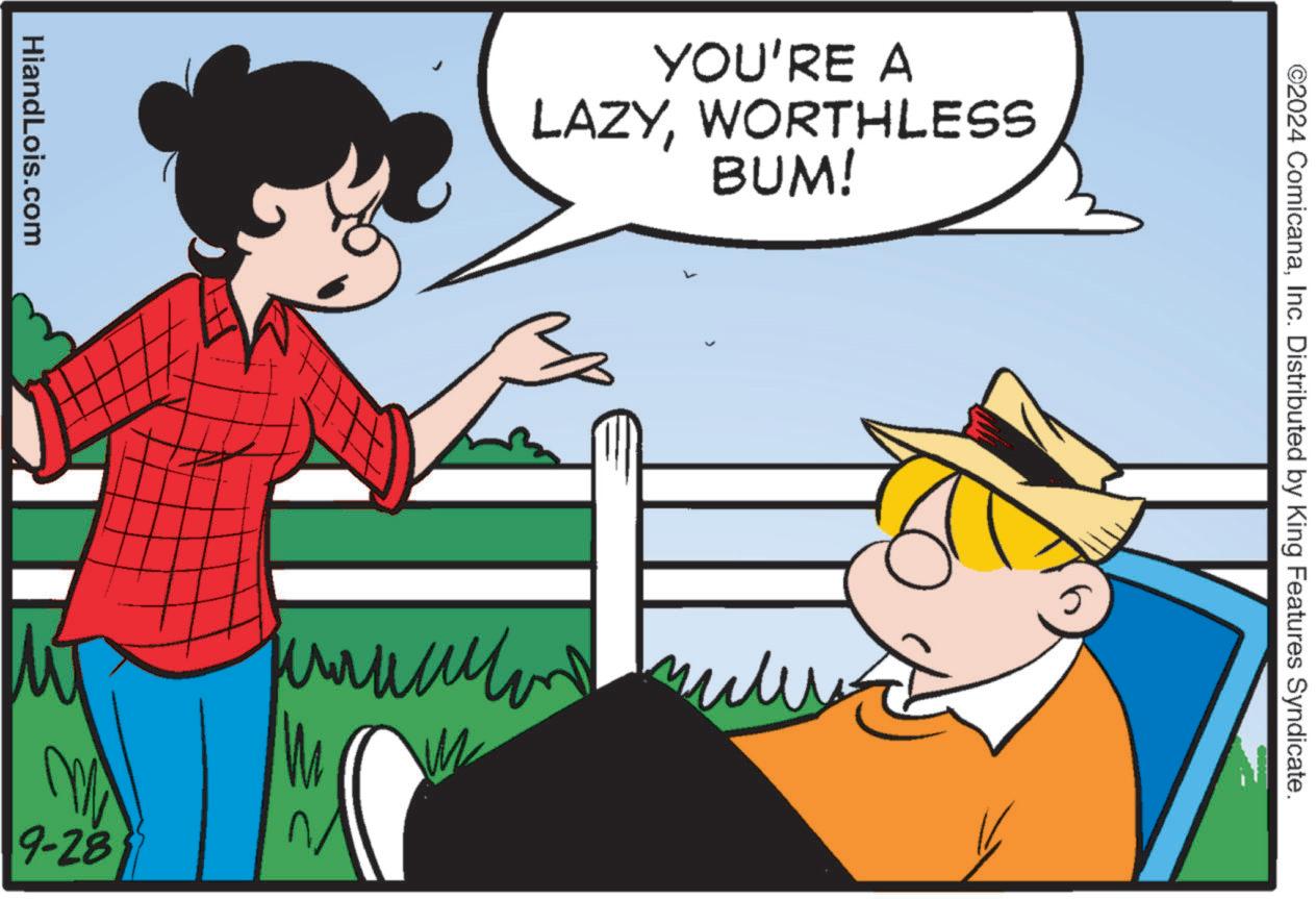 Happy OCR: HiandLois.com YOU'RE A LAZYWORTHLESS BUM! 9-28 ????? ??? ©2024 ComicanaInc. Distributed by King Features Syndicate. HiandLois.com YOU'RE A LAZYWORTHLESS BUM ! 9-28 ????? ??? © 2024 ComicanaInc. Distributed by King Features Syndicate .