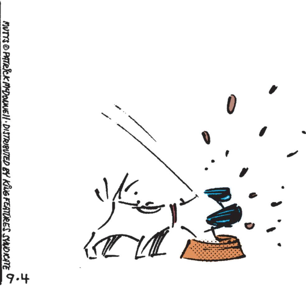 Elbow OCR: MUTTS © PATRICK MCDONNELL DISTRIBUTED BY KING FEATURES SYNDICATE 9.4 MUTTS © PATRICK MCDONNELL DISTRIBUTED BY KING FEATURES SYNDICATE 9.4