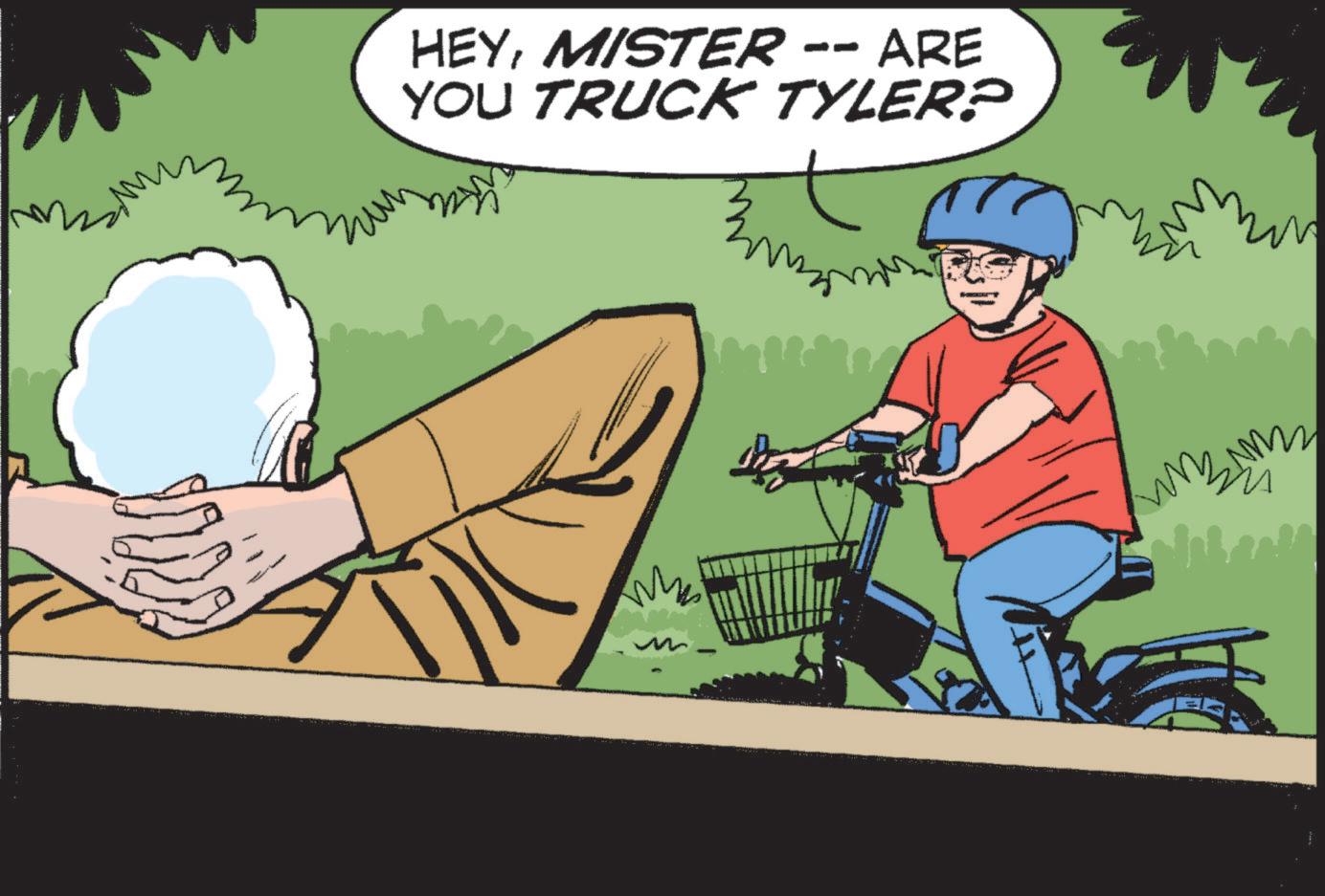 Child OCR: HEYMISTER -- ARE YOU TRUCK TYLER? HEYMISTER -- ARE YOU TRUCK TYLER ?