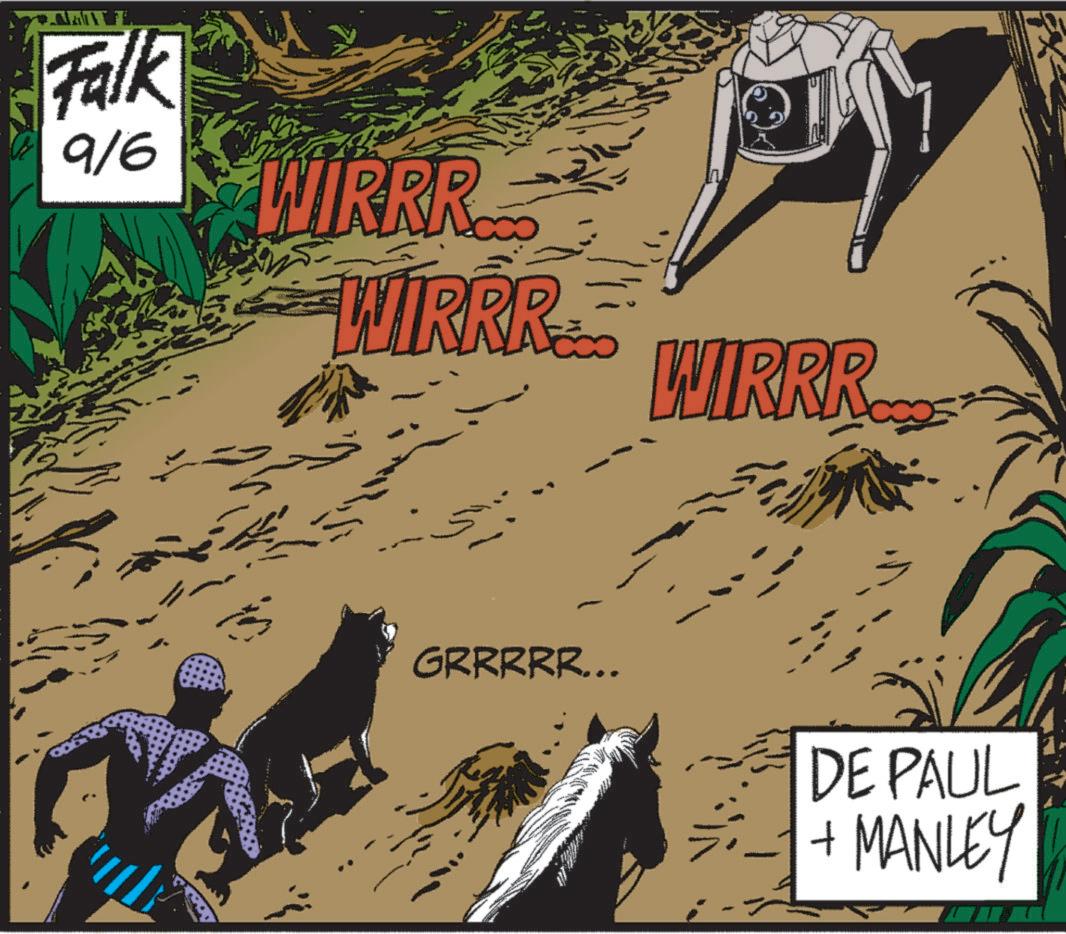 Illustration OCR: Falk 9/6 WIRRR WIRRR WIRRR GRRRRR... DE PAUL + MANLEY Falk 9/6 WIRRR WIRRR WIRRR GRRRRR ... DE PAUL + MANLEY