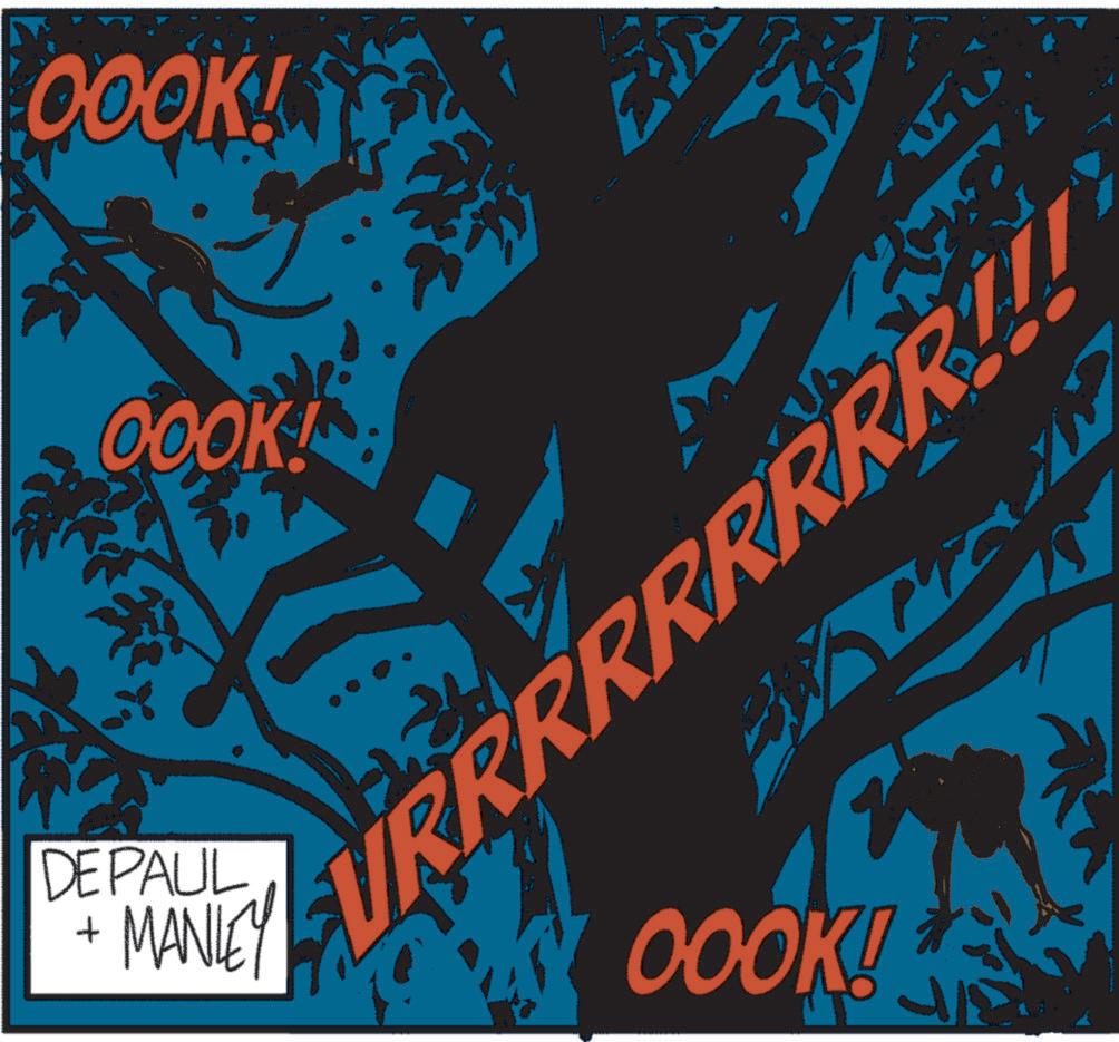 Poster OCR: OOOK! OOOK! DEPAUL MANLEY + URRRRRRRRR! R 00 OOOK!* OOOK ! OOOK ! DEPAUL MANLEY + URRRRRRRRR ! R 00 OOOK ! *