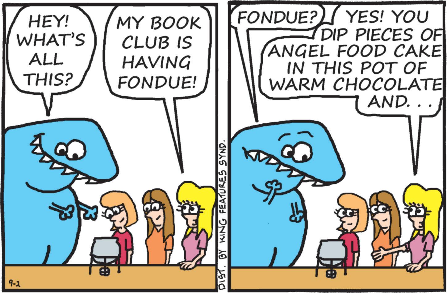 Gesture OCR: HEY! WHAT'S MY BOOK CLUB IS ALL HAVING THIS? FONDUE! 9-2 FONDUE? YES! YOU DIP PIECES OF ANGEL FOOD CAKE IN THIS POT OF WARM CHOCOLATE AND.. HEY ! WHAT'S MY BOOK CLUB IS ALL HAVING THIS ? FONDUE ! 9-2 FONDUE ? YES ! YOU DIP PIECES OF ANGEL FOOD CAKE IN THIS POT OF WARM CHOCOLATE AND ..